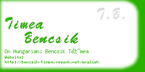 timea bencsik business card